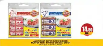 Almaya supermarket AMERICANA SUPER GROUND BEEF / MUTTON 400G 4 PACKS SPECIAL OFFER offer