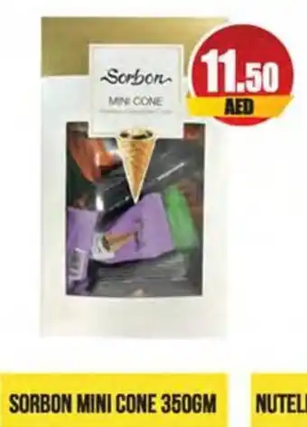 Almaya supermarket SORBON MINI CONE 350GM offer