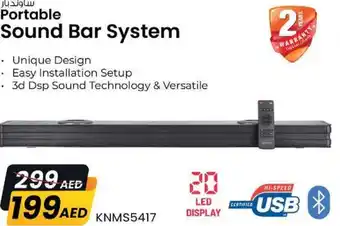 Nesto Krypton Portable Sound Bar System offer