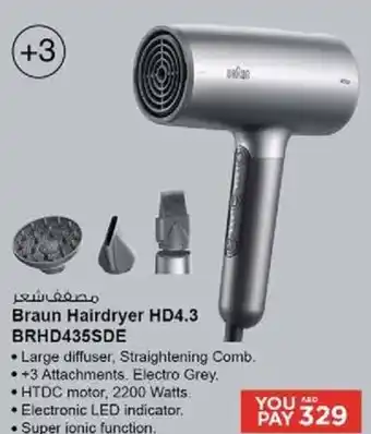 Nesto Braun Hairdryer HD4.3 BRHD435SDE offer