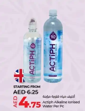 Lulu Hypermarket Actiph Alkaline lonised Water Per Pc offer