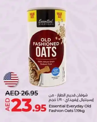 Lulu Hypermarket Essential Everyday Old Fashion Oats 1.19kg offer
