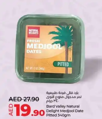 Lulu Hypermarket Bard Valley Natural Delight Medjool Date Pitted 340gm offer