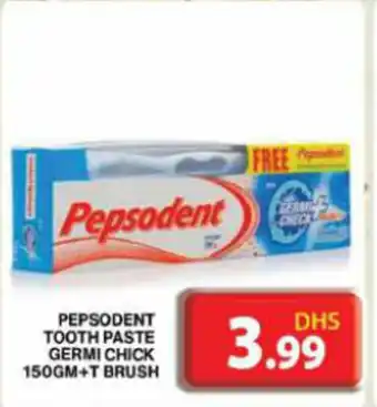Grand Hyper Market PEPSODENT TOOTH PASTE GERMI CHICK 150GM + T BRUSH offer