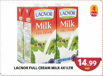 Grand Hyper Market LACNOR FULL CREAM MILK 4 X 1LTR offer