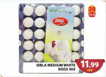 Grand Hyper Market SIBLA MEDIUM WHITE EGGS 30'S offer