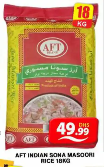 Grand Hyper Market AFT INDIAN SONA MASOORI RICE 18KG offer
