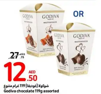 Carrefour Godiva chocolate 119g assorted offer