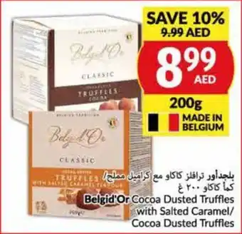 Viva Belgid'Or Cocoa Dusted Truffles with Salted Caramel/ Cocoa Dusted Truffles 200g offer