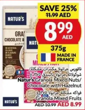 Viva Natur's Granola Mixed Nuts/ Chocolate with Hazelnut 375g offer