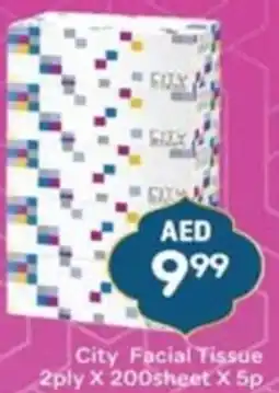 City Retail Supermarket City Facial Tissue 2ply x 200sheet x 5p offer