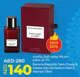 Lulu Hypermarket Banana Republic Dark Cherry & Amber Eau De Parfum Men & Women 75ml offer