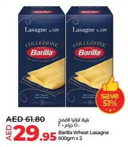Lulu Hypermarket Barilla Wheat Lasagne 500gm x 2 offer