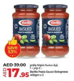 Lulu Hypermarket Barilla Pasta Sauce Bolognese 400gm x 2 offer