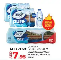 Lulu Hypermarket Masafi Drinking Water 330ml x 24 200ml x 24 per set offer