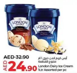 Lulu Hypermarket London Dairy Ice Cream 1Ltr Assorted per pc offer