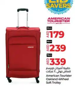 Lulu Hypermarket American Tourister Oakland 4Wheel Soft Trolley 55CM offer