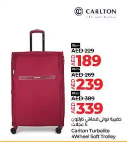 Lulu Hypermarket Carlton Turbolite 4Wheel Soft Trolley 55cm offer