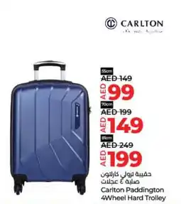 Lulu Hypermarket Carlton Paddington 4Wheel Hard Trolley 55cm offer