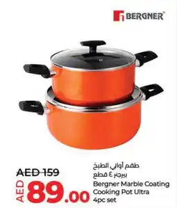 Lulu Hypermarket Bergner Marble Coating Cooking Pot Ultra 4pc set offer