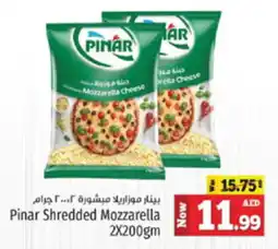 Kenz Hypermarket Pinar Shredded Mozzarella 2X200gm offer