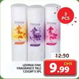 Grand Mall Sharjah LEVINIA FINE FRAGRANCE TALC 125GM X 3 SPL offer