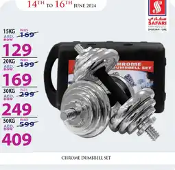 CHROME DUMBBELL SET 15KG