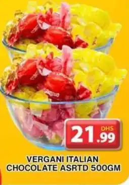 Grand Hyper Market VERGANI ITALIAN CHOCOLATE ASRTD 500GM offer