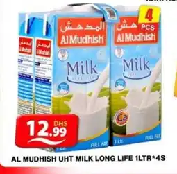 Grand Hyper Market AL MUDHISH UHT MILK LONG LIFE 1LTR 4S offer
