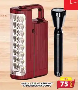 Grand Mall Sharjah IMPEX CB 2283 FLASH LIGHT AND EMERGENCY COMBO offer
