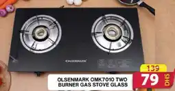 Grand Mall Sharjah OLSENMARK OMK7010 TWO BURNER GAS STOVE GLASS offer