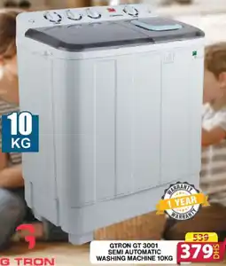 Grand Mall Sharjah GTRON GT 3001 SEMI AUTOMATIC WASHING MACHINE 10KG offer