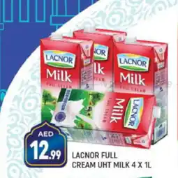 Shaklan LACNOR FULL CREAM UHT MILK 4 X 1L offer