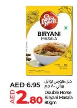 Lulu Hypermarket Double Horse Biryani Masala 80gm offer
