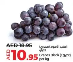 Lulu Hypermarket Grapes Black per kg offer