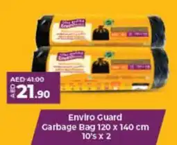 Lulu Hypermarket Enviro Guard Garbage Bag 120 x 140 cm 10s x 2 offer