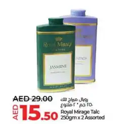 Lulu Hypermarket Royal Mirage Talc 250gm x 2 Assorted offer