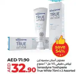 Lulu Hypermarket Sensodyne Toothpaste True White 75ml x 2 Assorted offer