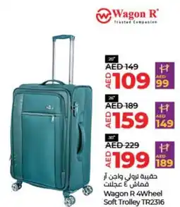 Lulu Hypermarket Wagon R 4Wheel Soft Trolley TR2316 20cm offer