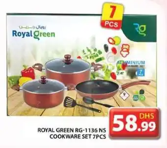 Grand Hyper Market ROYAL GREEN RG 1136 NS COOKWARE SET 7PCS offer