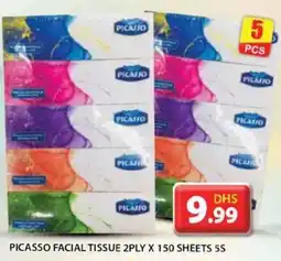 Grand Hyper Market PICASSO FACIAL TISSUE 2PLY X 150 SHEETS 5S offer