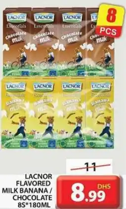 Grand Hyper Market LACNOR FLAVORED MILK BANANA/ CHOCOLATE 85*180ML offer