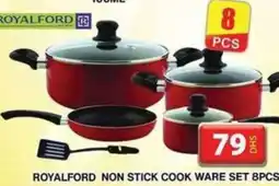 Grand Hyper Market ROYALFORD NON STICK COOK WARE SET 8PCS offer