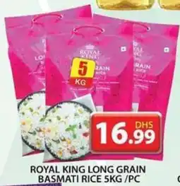 Grand Hyper Market ROYAL KING LONG GRAIN BASMATI RICE 5KG /PC offer