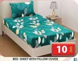 Grand Hyper Market BED SHEET WITH PILLOW COVER offer