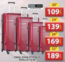 Grand Hyper Market PARA JOHN PJTR4025 TROLLEY 4 / W 20" offer