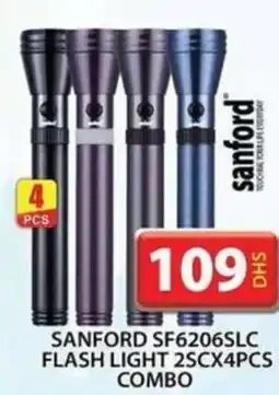 Grand Hyper Market SANFORD SF6206SLC FLASH LIGHT 2SCX4PCS offer