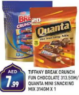Shaklan TIFFANY BREAK CRUNCH FUN CHOCOLATE 313.5GM QUANTA MINI SNACKING MIX 314GM X 1 offer