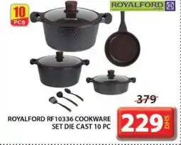 Grand Hyper Market ROYALFORD RF10336 COOKWARE SET DIE CAST 10 PC offer