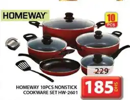 Grand Hyper Market HOMEWAY 10PCS NONSTICK COOKWARE SET HW-2601 offer